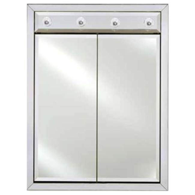 Afina Corporation Dd/Lc 24X34 Recessed Soho Fluted Chrome