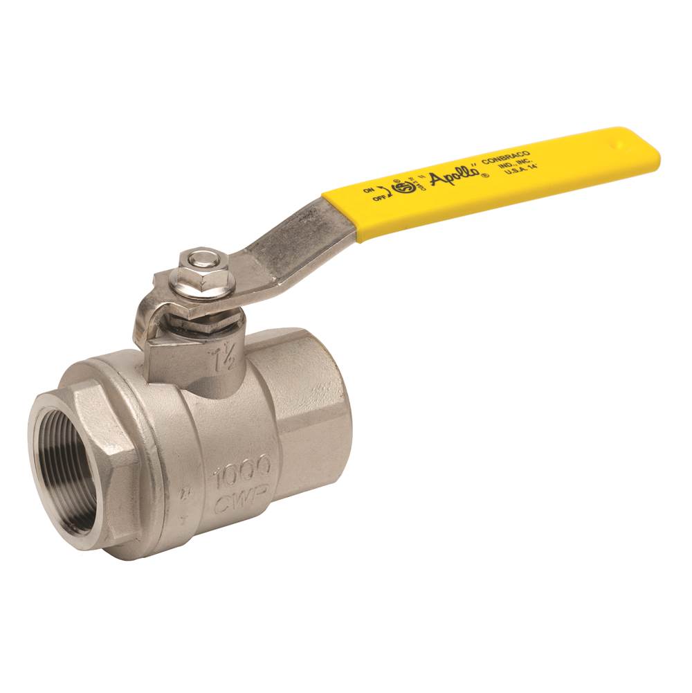 Apollo 2 Piece Full Port Stainless Steel Ball Valve With Seal Weld 1/2'' (2 X Fnpt)