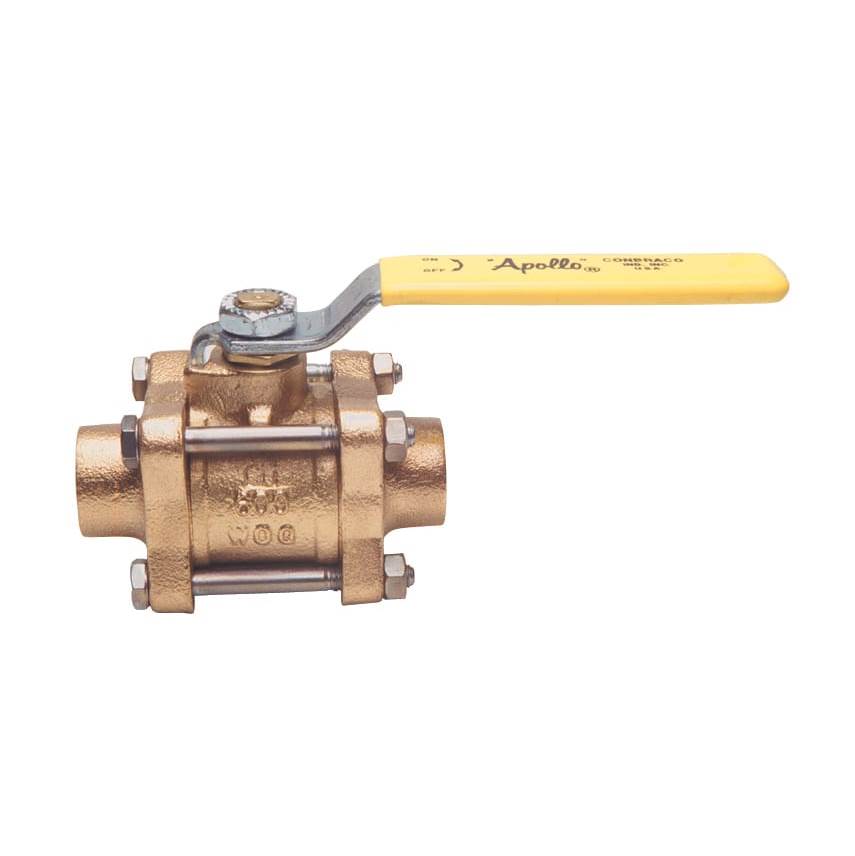 Apollo 3-Piece Full Port Bronze Ball Valve With 316 Ss Vented Ball And Stem, Standard Configuration 1'' (2 X Solder)