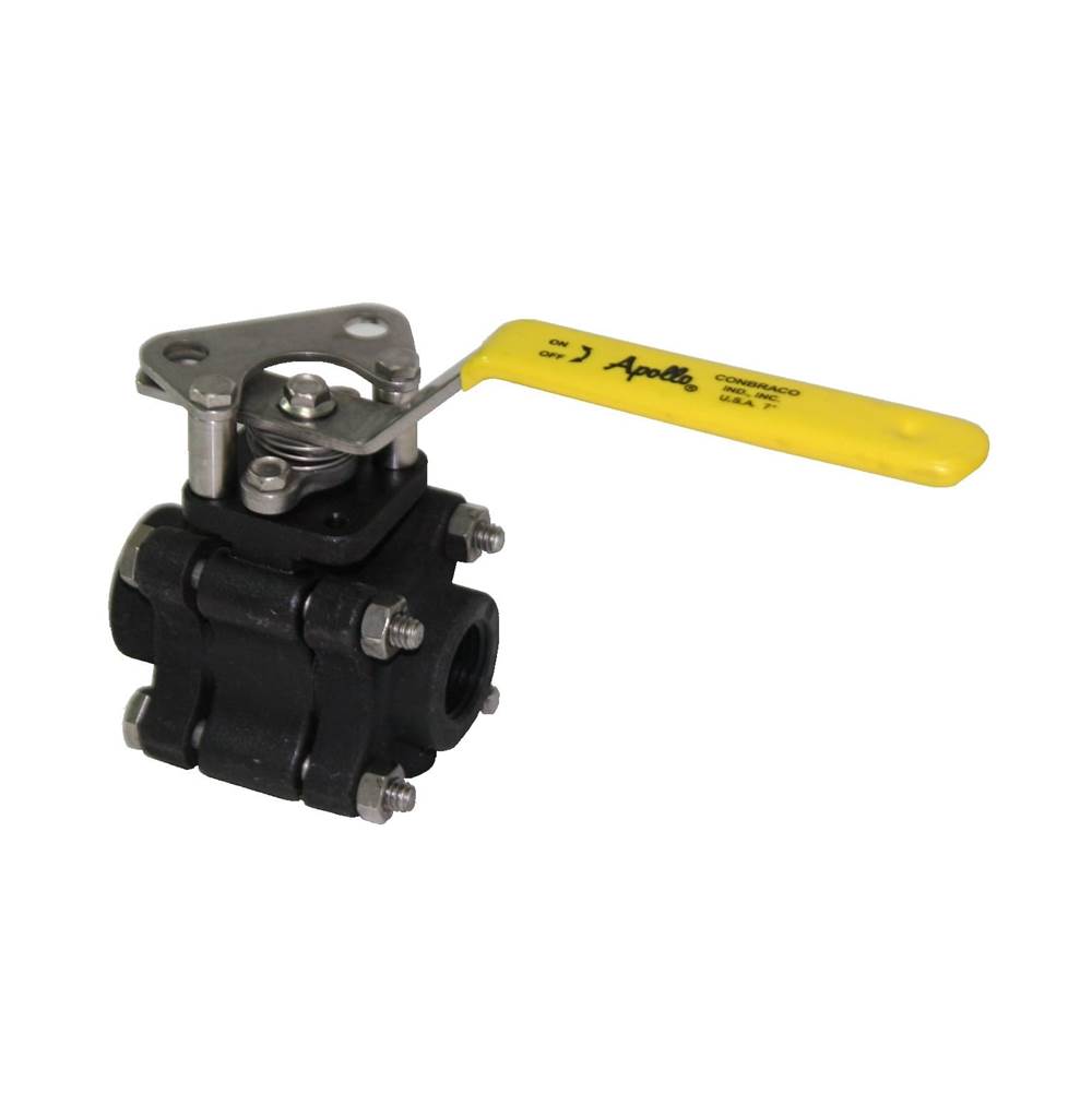 Apollo Full Port Class 600 3 Piece Carbon Steel Ball Valve With Peek Seats, Graphite Stem Packing And Gaskets 1/2'' (Fnpt X Socket Weld)
