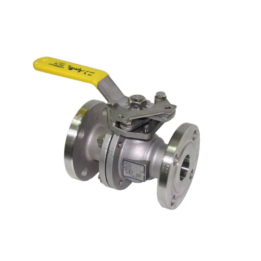 Apollo Stainless Steel Full Port Ball Valve Graphite Packing, Spiral Wound Graphite Body Seal, Rptfe Bearing, Hydrostatic Tested With Certification And Mtr 1'' (2 X Flange)