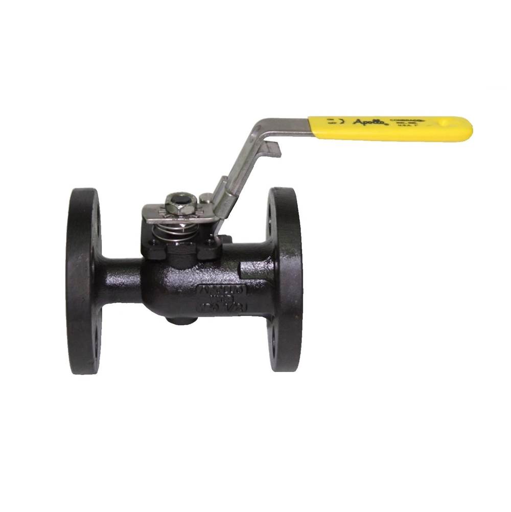 Apollo Carbon Steel Class 150 Full Port Ball Valve With 316 Ss Ball And Stem, Graphite Packing, Spiral Wound Graphite Body Seal, Rptfe Bearing, Hydrostatic Tested With Certification 4'' (2 X Flange)