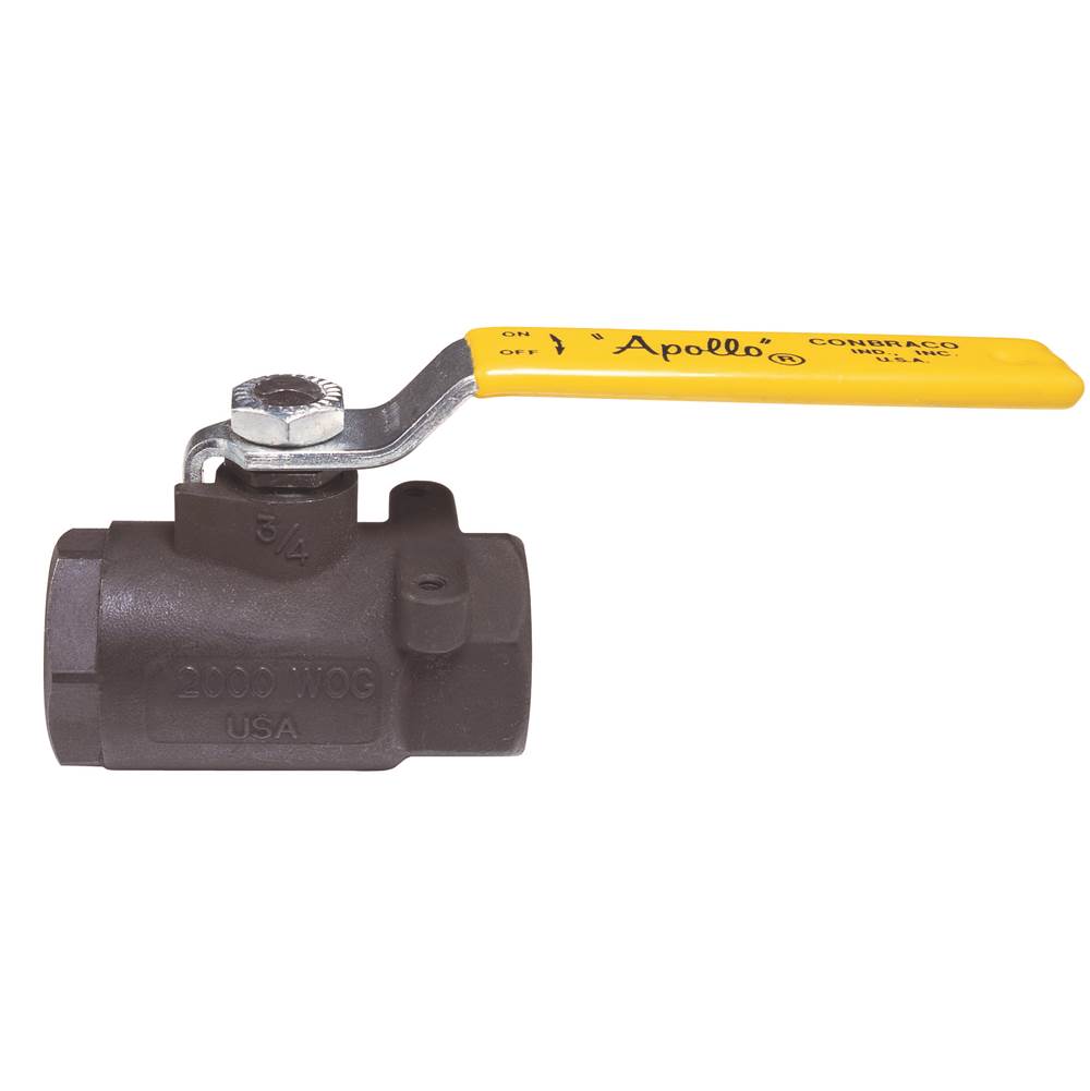 Apollo Carbon Steel Two-Piece Ball Valve With Stainless Steel Ball And Stem, 250 No. Steam Trim (Mptfe Seats And Packing) 1-1/2'' (2 X Fnpt)