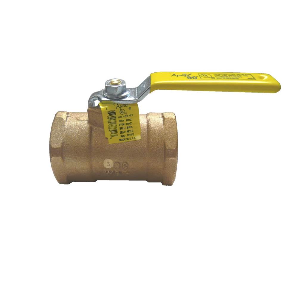 Apollo Ul Listed Bronze Unibody Reduced Port Ball Valve With Ss Tee Handle And Nut 3/4'' (2 X Fnpt)