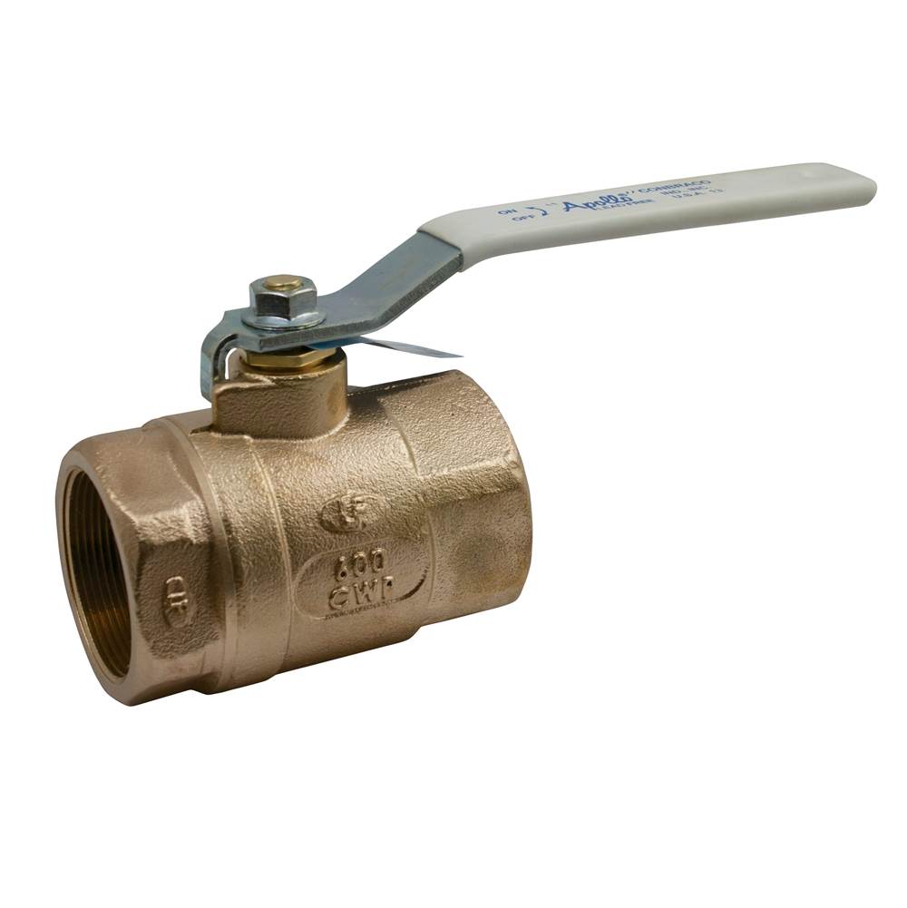 Apollo Bronze 2 Piece Ball Valve With Ss Latch-Lock Lever And Nut 1-1/2'' (2 X Fnpt)