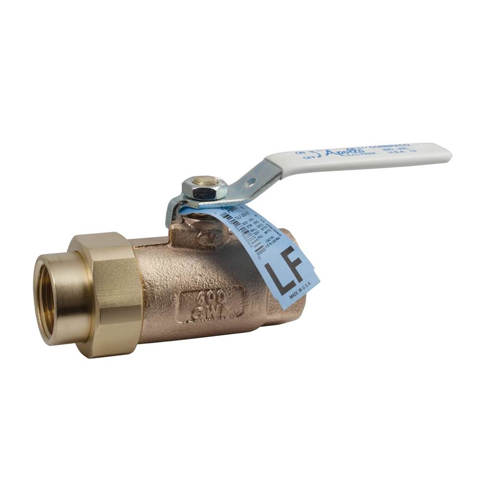 Apollo Bronze 2 Piece Ball Valve With Rough Chrome Plated, Ss Latch-Lock Lever And Nut 2'' (Union Fnpt X Fnpt)