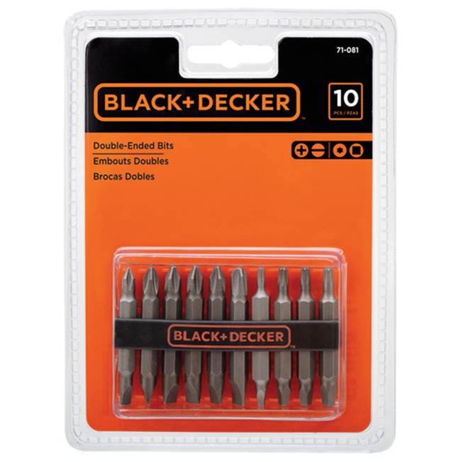 Black And Decker 10 PC D/E Screwdriving Bit Set