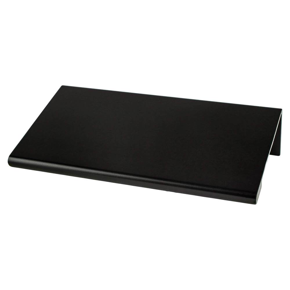 Berenson Contemporary Advantage Two 56mm CC Matte Black Edge Pull - Part measures 1/16in. thickness.