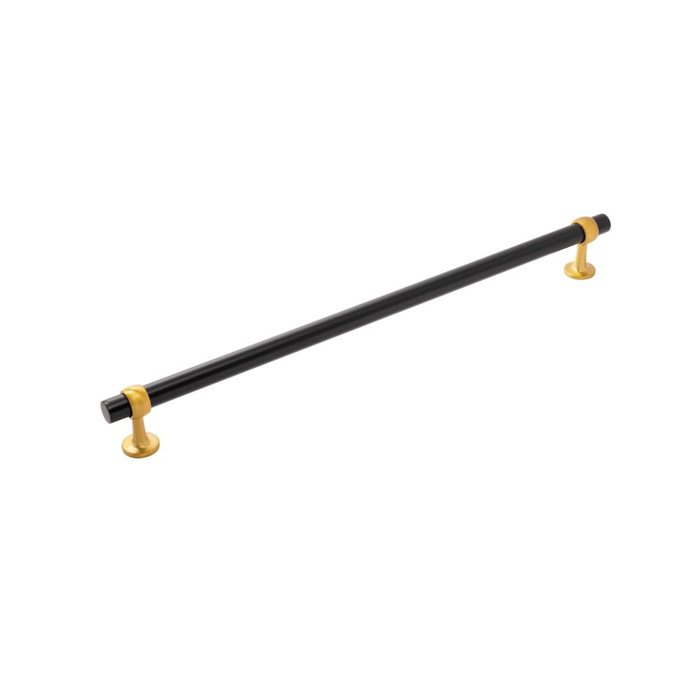 Belwith Keeler Ostia Collection Appliance Pull 18 Inch Center to Center Matte Black and Brushed Golden Brass Finish
