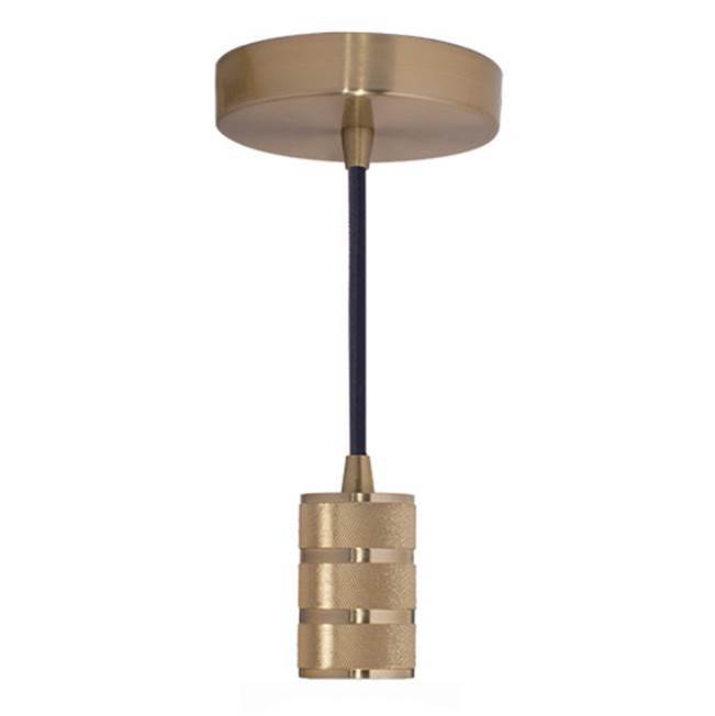 Bulbrite Bulbrite Industrial Pendant - Warm Gold Socket And Canopy With 10'' Black Cord