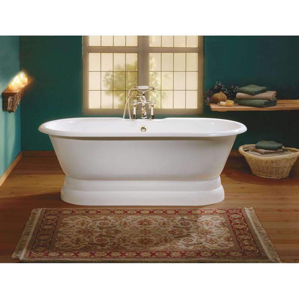 Cheviot Products REGAL Cast Iron Bathtub with Pedestal Base and Faucet Holes