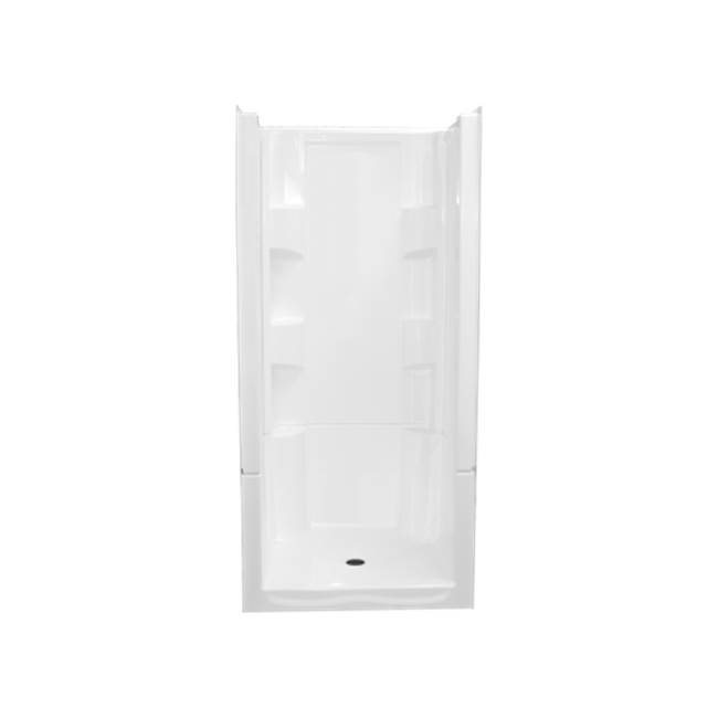 Clarion Bathware 36'' 4-Piece Shower W/ 4'' Threshold - Center Drain