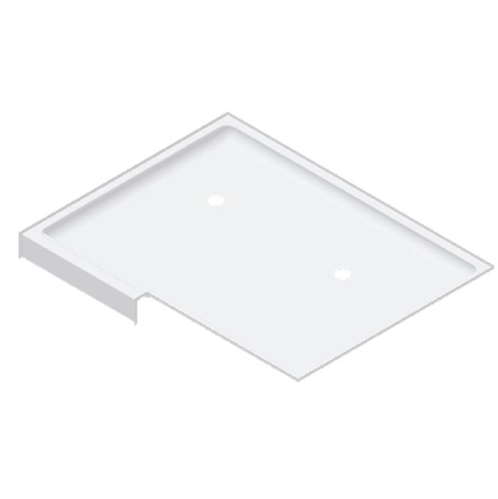 Clarion Bathware 78'' X 61'' Shower Base W/ 8'' Threshold And (2) Drains