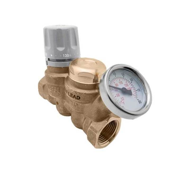 Caleffi ThermoSetterAdjustable Thermal Balancing Valve 1-1/4'' FNPT w/ Pressure Gauge With isolation valves