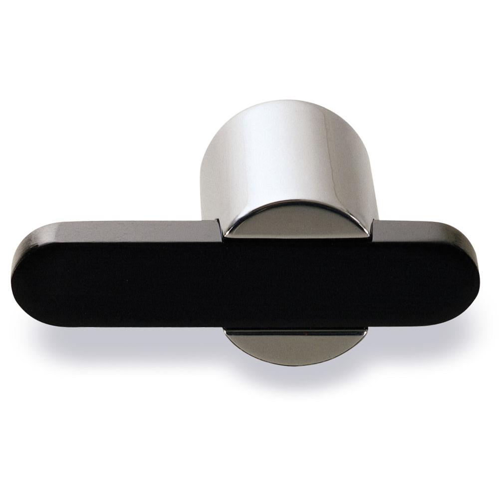 Colonial Bronze T Cabinet Knob Hand Finished in Polished Bronze and Polished Nickel