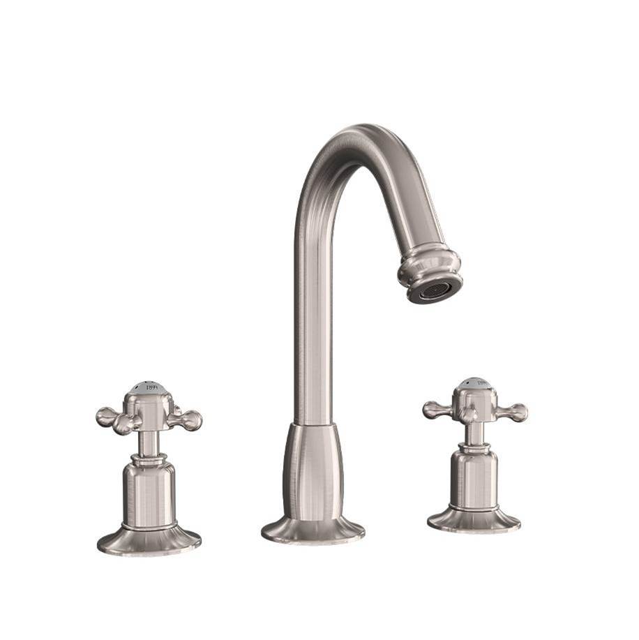Crosswater London Belgravia Widespread Basin Faucet with Tall Spout and Cross Handles SN