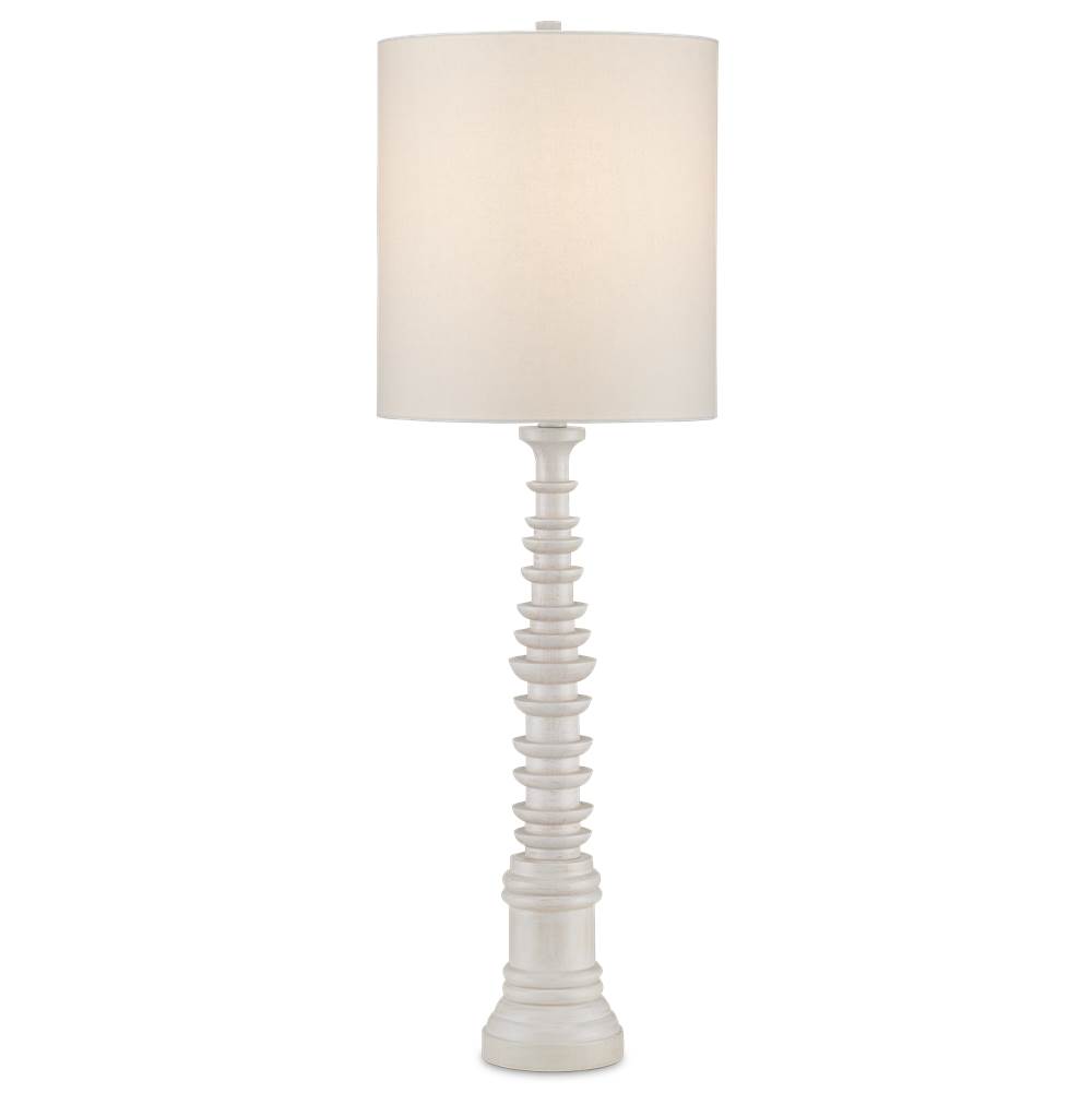 Currey And Company Malayan White Table Lamp
