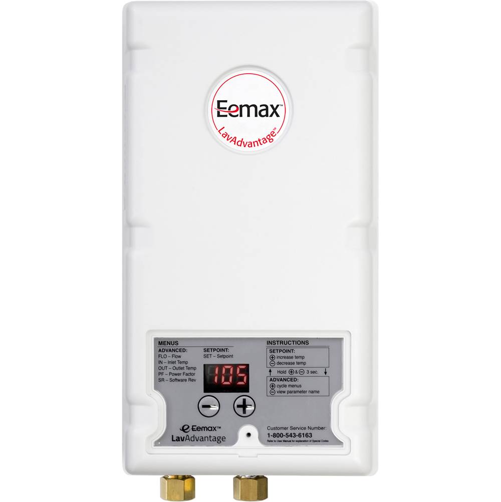 Eemax LavAdvantage 9kW 277V thermostatic tankless water heater for eyewash