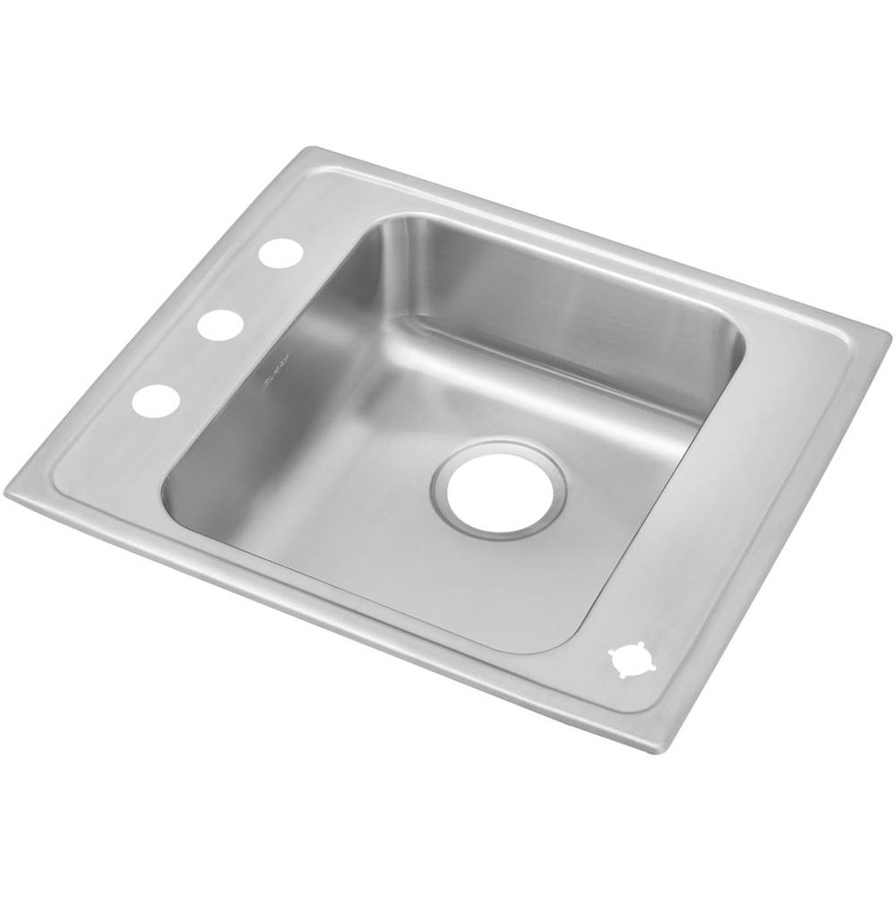 Elkay Lustertone Classic Stainless Steel 22'' x 19-1/2'' x 5'', Single Bowl Drop-in Classroom ADA Sink