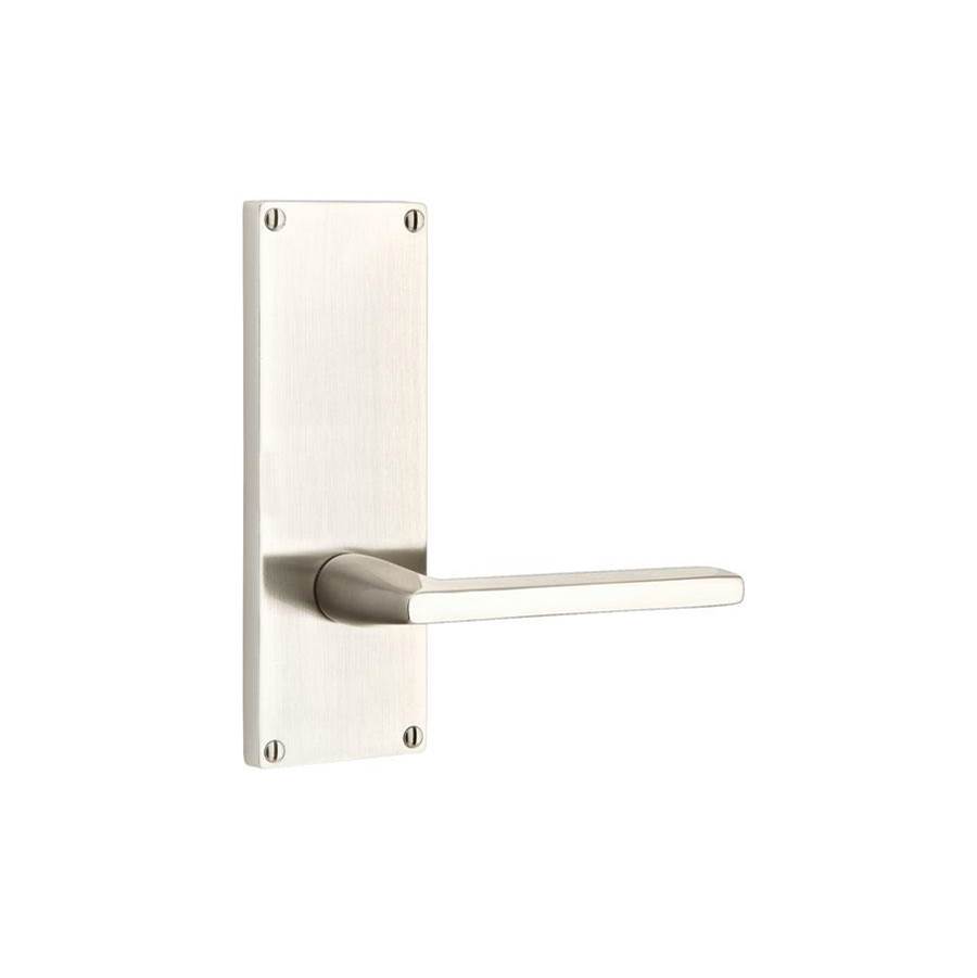 Emtek Dummy Pair, Sideplate Locksets Modern Non-Keyed 7'', Sion Lever, US10B