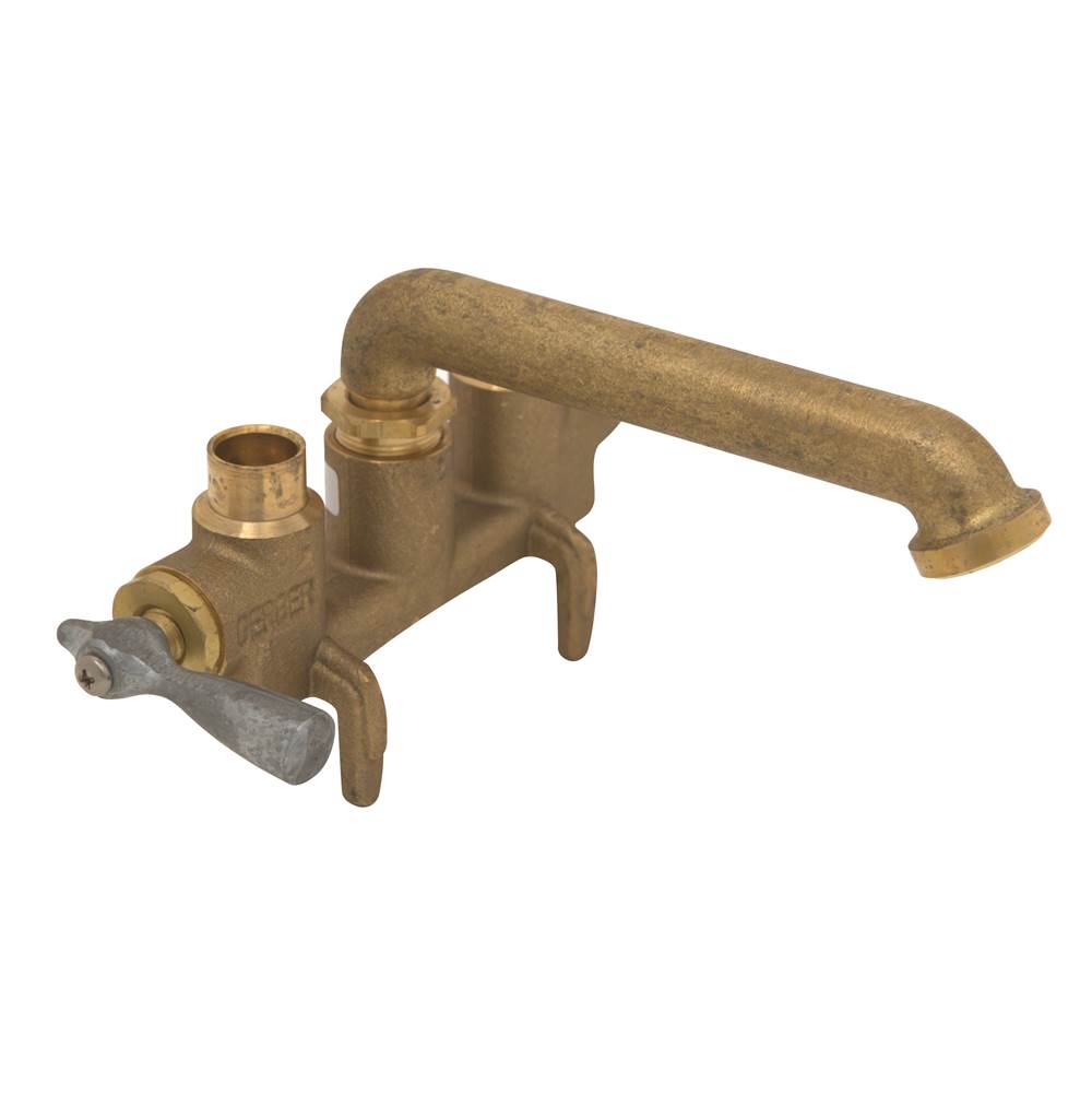 Gerber Plumbing Gerber Classics 2H Clamp On Laundry Faucet w/ Direct Sweat Connections -No Threads on Spout 2.2gpm Rough Brass