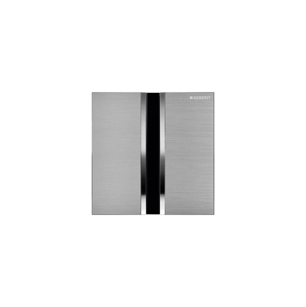Geberit Geberit urinal flush control with electronic flush actuation, mains operation, cover plate type 50: chrome-plated, brushed