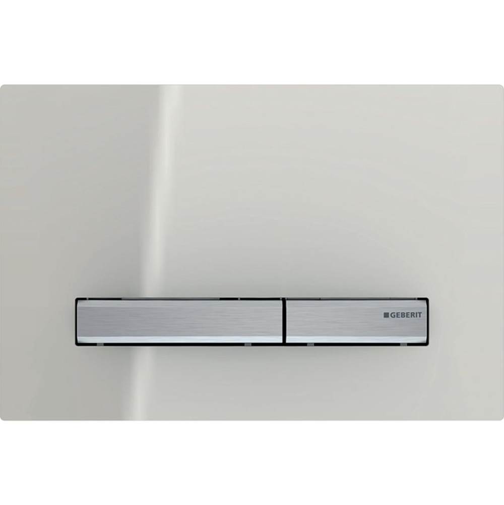 Geberit Geberit actuator plate Sigma50 for dual flush, metal colour chrome- plated: chrome-plated, sand grey