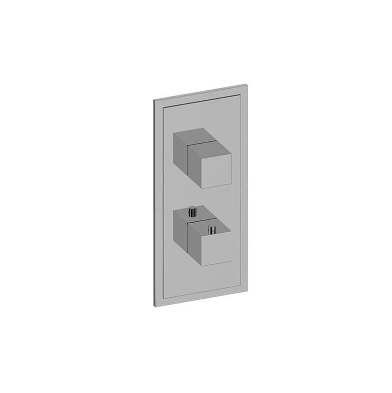 Graff M-Series Transitional Square 2-Hole Trim Plate with Square Handles (Vertical Orientation)