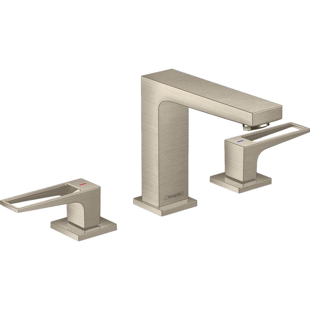Hansgrohe Metropol Widespread Faucet 110 with Loop Handles and Pop-Up Drain, 0.5 GPM in Brushed Nickel