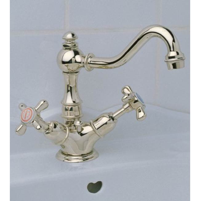 Herbeau ''Royale'' Single-Hole Basin Mixer in Lacquered Polished Copper