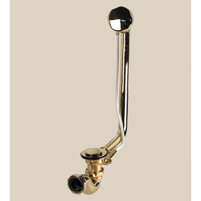Herbeau ''Royale'' Cable Operated Drain and Overflow in Satin Nickel