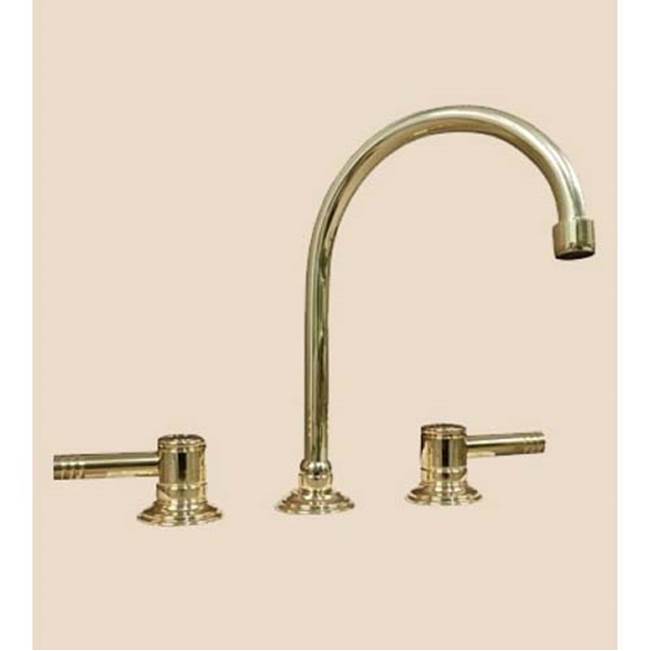 Herbeau ''Lille'' 3-Hole  Lavatory Mixer with Ceramic Cartridge in Polished Chrome Without Pop-Up Drain Assembly