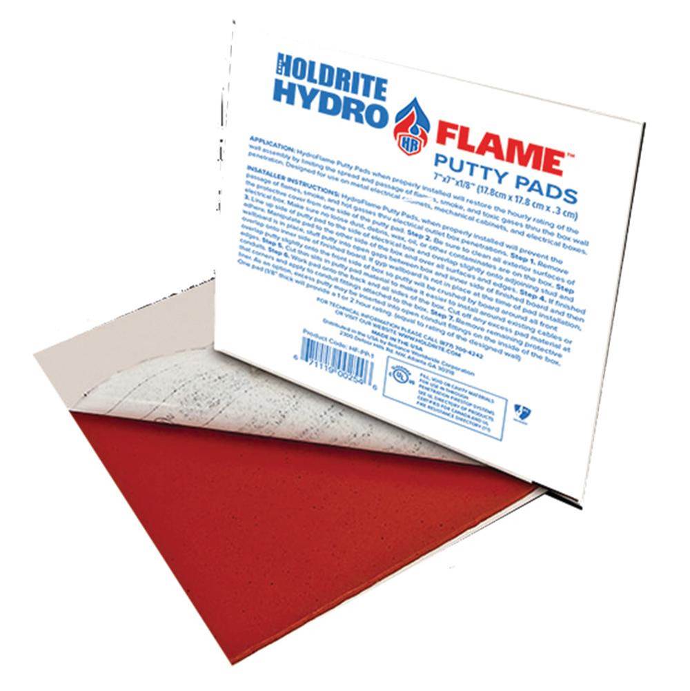 HoldRite Fire-Rated Putty Pad-7''X7''X1/8''