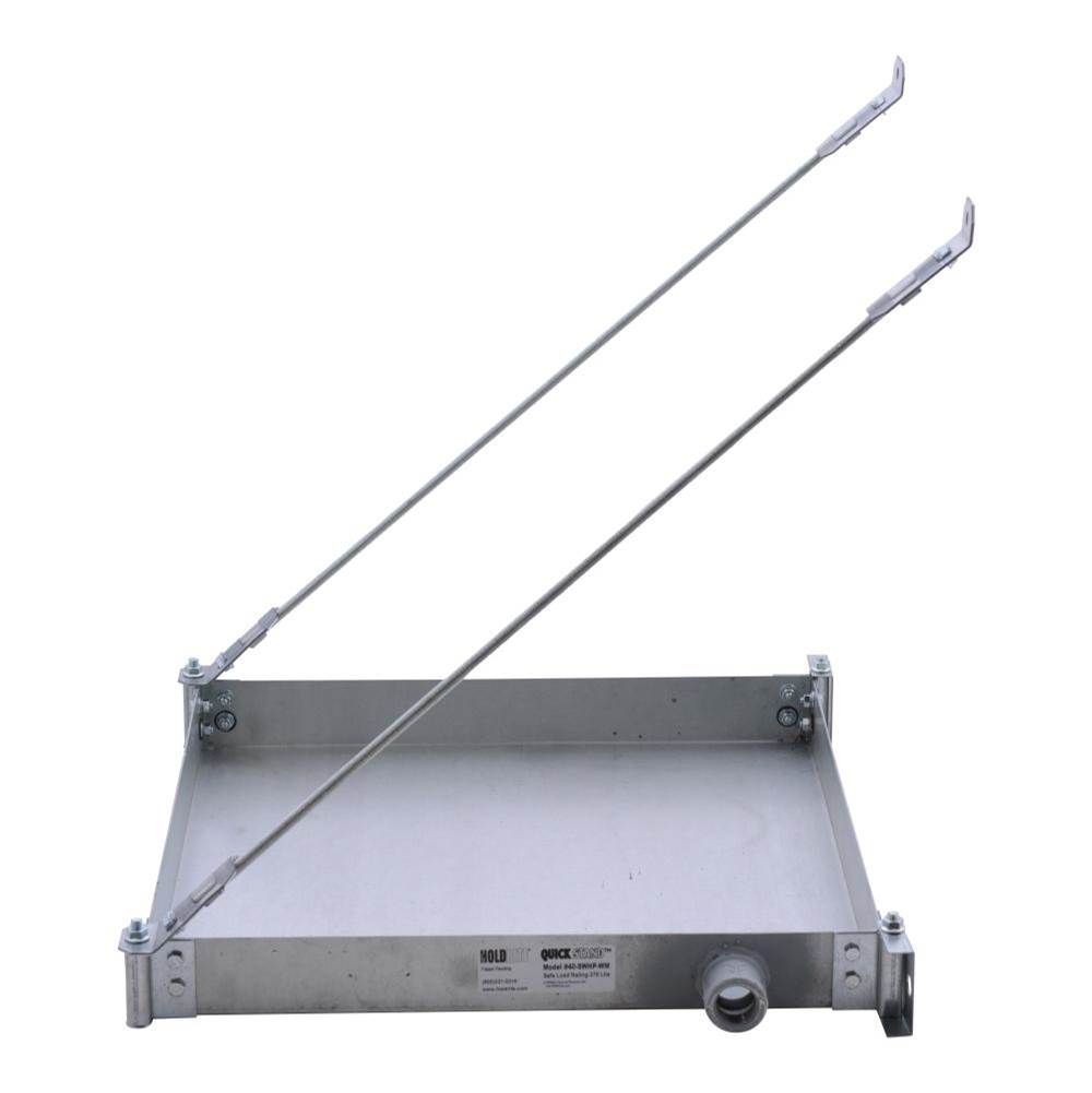 HoldRite Quick Stand Wall-Mounted Water Heater Platform/Drain Pan Metal Drain Fitting (211/2'' Diameter)