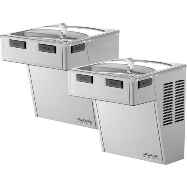 Halsey Taylor Wall Mount Bi-Level ADA Cooler, Non-Filtered Non-Refrigerated Stainless