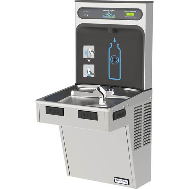Halsey Taylor HydroBoost Bottle Filling Station and Single ADA Cooler, Filtered Refrigerated Stainless Steel