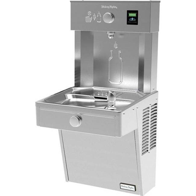 Halsey Taylor HydroBoost Vandal-Resistant Bottle Filling Station and Single ADA Cooler Non-Filtered Refrigerated Stainless