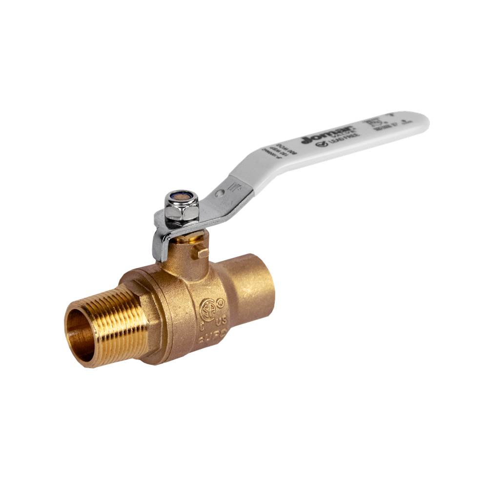 Jomar International LTD Full Port, 2 Piece, Male X Sweat Connection, 600 Wog, Stainless Steel Ball And Stem 1/2''