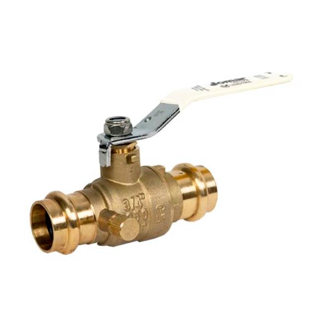 Jomar International LTD Full Port, 2 Piece, Press Connection, 400 Wog, Stainless Steel Ball And Stem With Drain 3/4''