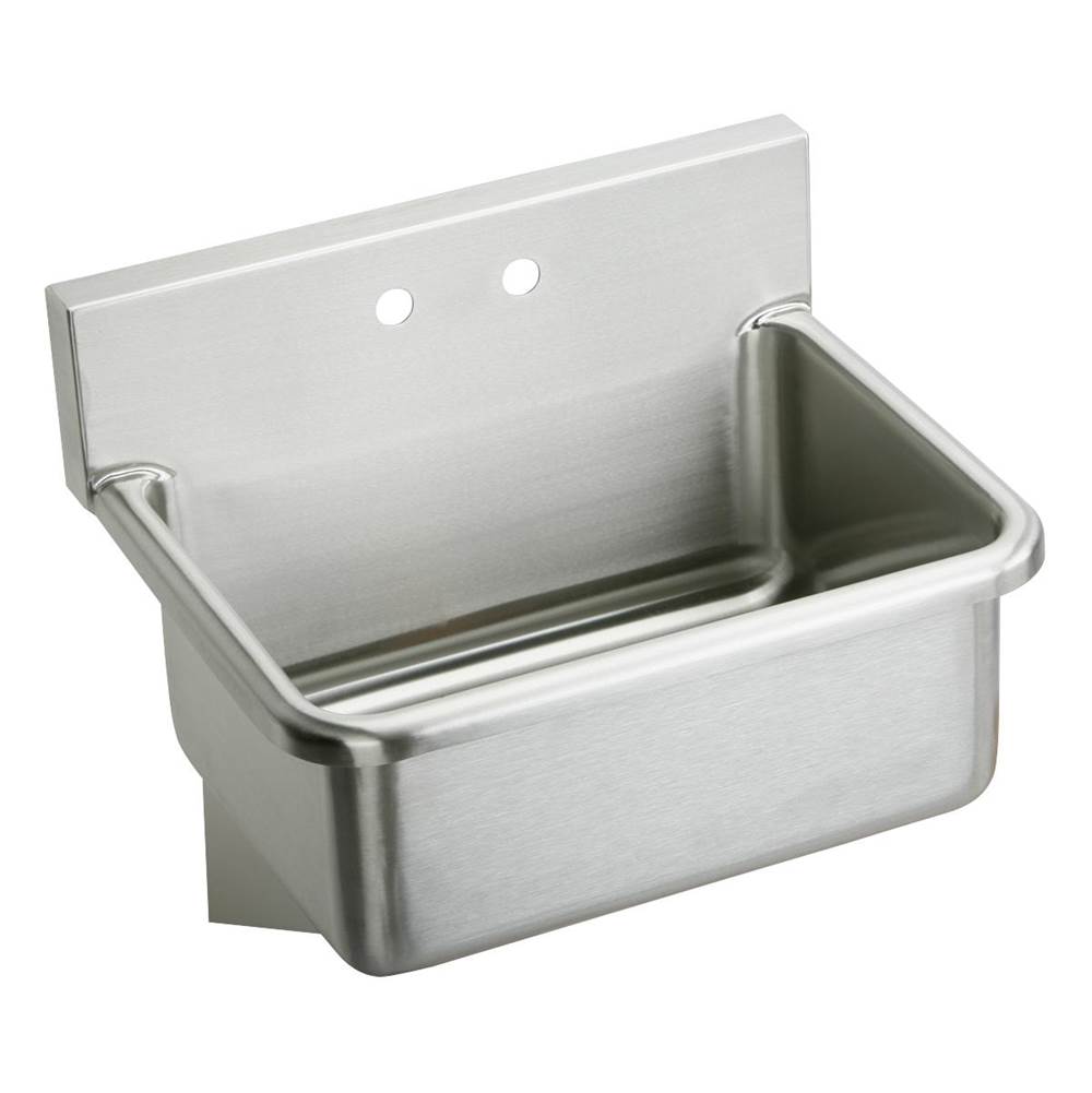 Just Manufacturing Stainless Steel 31'' x 19-1/2'' x 10-1/2'' Wall Hung 2-Hole Single Bowl Hand Wash Sink