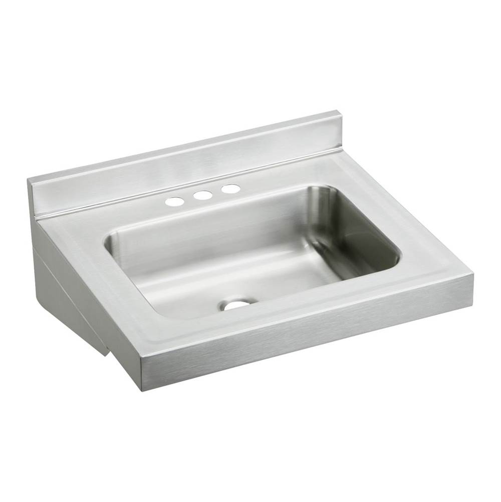 Just Manufacturing Stainless Steel 22'' x 19'' x 5-1/2'' Wall Hung 32-Hole Lavatory Sink