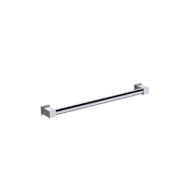 Kartners 9800 Series  36-inch Round Grab Bar with Square Ends-Brushed Nickel