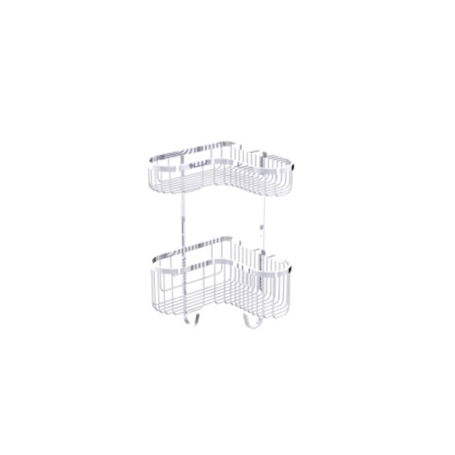 Kartners Bath & Shower Baskets - Double Wire Basket-Polished Nickel