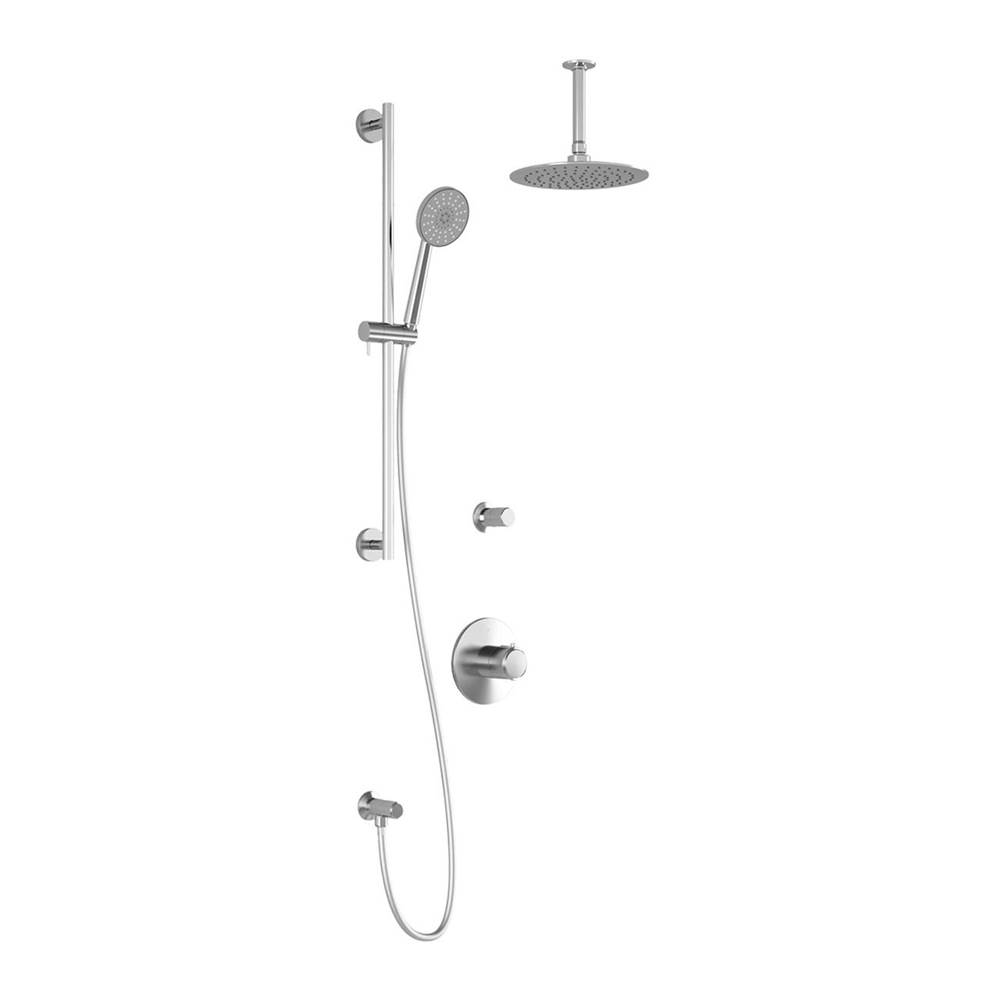 Kalia CITE™ T2 (Valves Not Included) : Thermostatic Shower System with Vertical Ceiling Arm Chrome