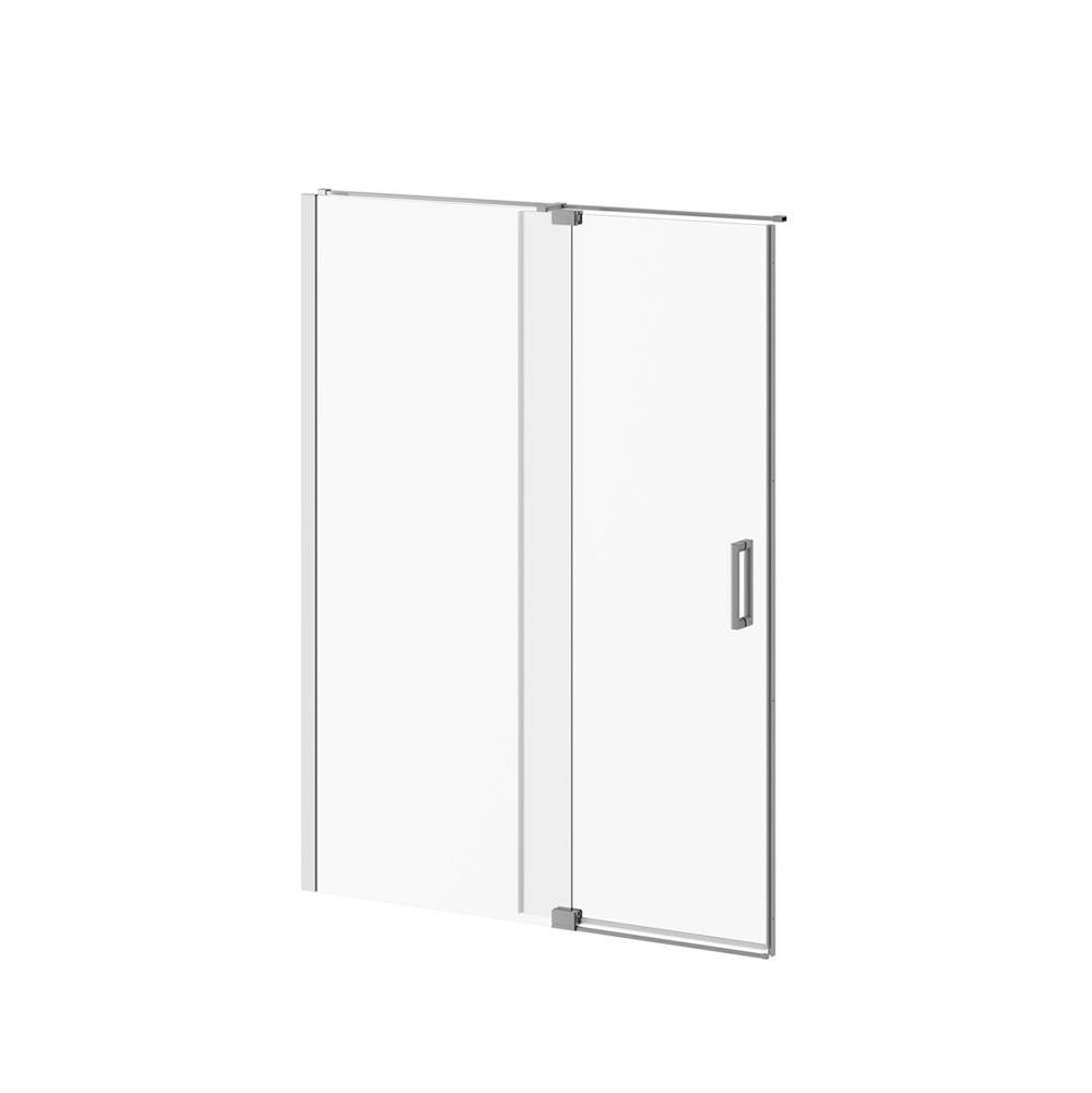 Kalia DISTINK™ 60''x77'' 2-Panel Pivot Shower Door for Alcove Inst. (Reversible) Chrome Clear Duraclean Glass