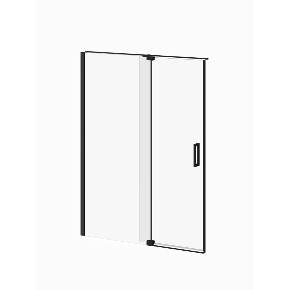 Kalia DISTINK™ 60''x77'' 2-Panel Pivot Shower Door for Alcove Inst. (Reversible) Matte Black Clear Duraclean Glass