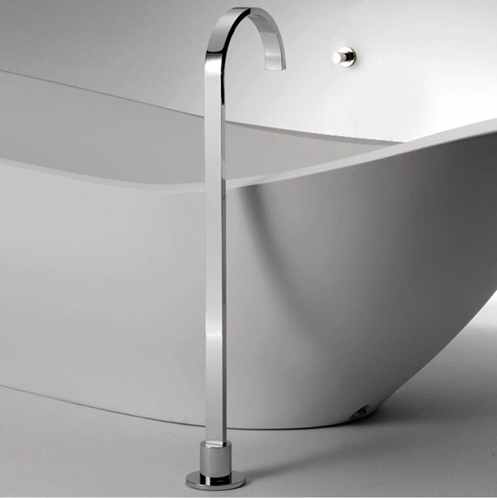 Lacava Floor-standing single-hole tub filler spout. Mixer sold separately.