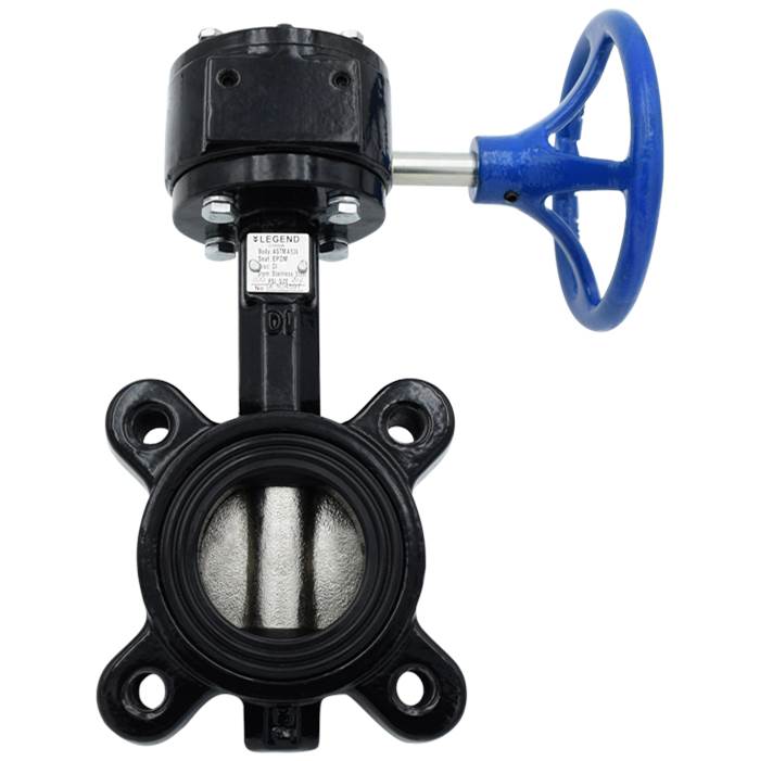 Legend Valve 3'' T-367DI-G Ductile Iron Lug Type Butterfly Valve, Ductile Iron Disc, Gear Operated-BUNA
