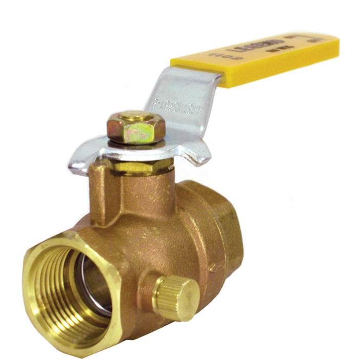 Legend Valve 1'' T-1102NL No Lead Forged Brass Full Port Ball Valve with Drain