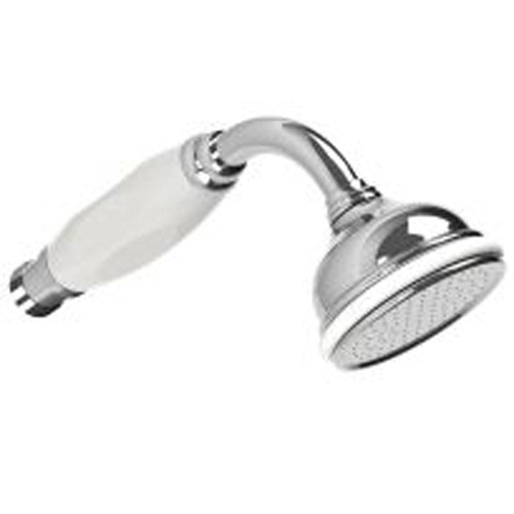 Lefroy Brooks Classic White 2 1/2'' Apron Rose Hand Shower, Silver Nickel